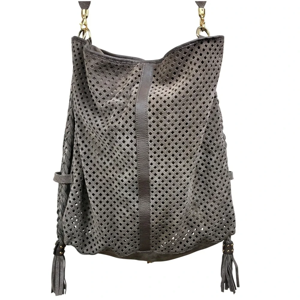 Hotel Particulier Italy Suede Bag Oversized Slouchy Genuine Leather Boho Luxury